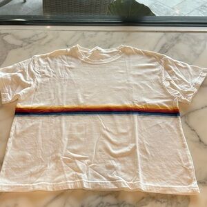 Brandy Melville John Galt rainbow striped t-shirt